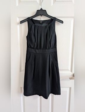 Jacob 100% Silk Black Jacquard Dress Minimalis Cocktailt Classic Elegant  - 0
